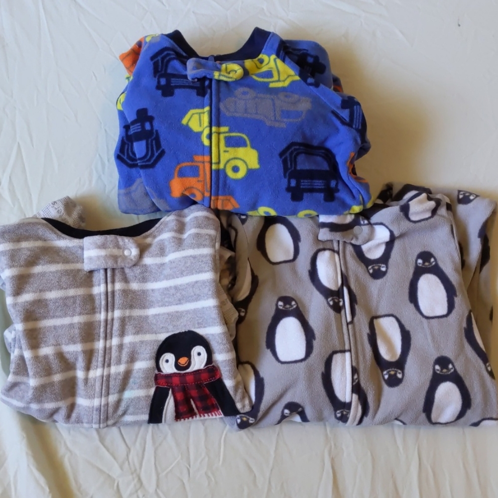 Carter's 18M Toddler fleece footie pajamas bundle